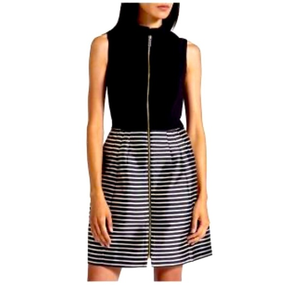 Ted Baker London Maurey Striped Dress w/Pockets Size 4 - Picture 1 of 11